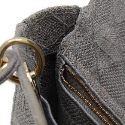 レディ D-LITE ミディアム 2WAYバッグ キャンバス グレー ゴールド金具 M05650REY ハンドバッグ