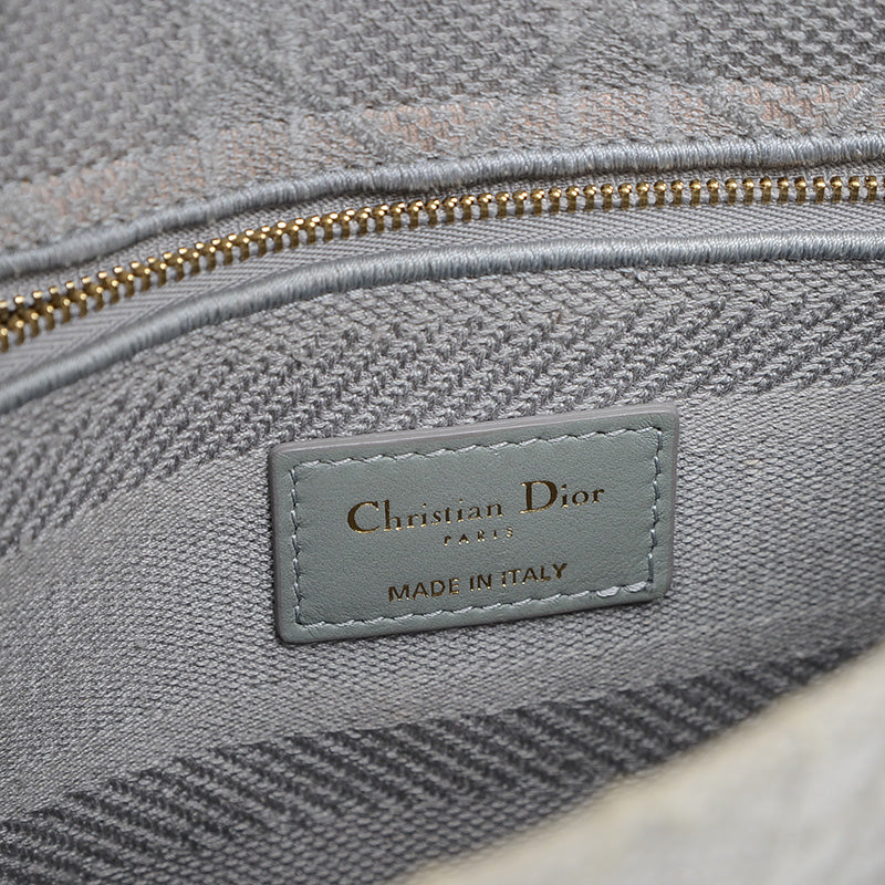 レディ D-LITE ミディアム 2WAYバッグ キャンバス グレー ゴールド金具 M05650REY ハンドバッグ