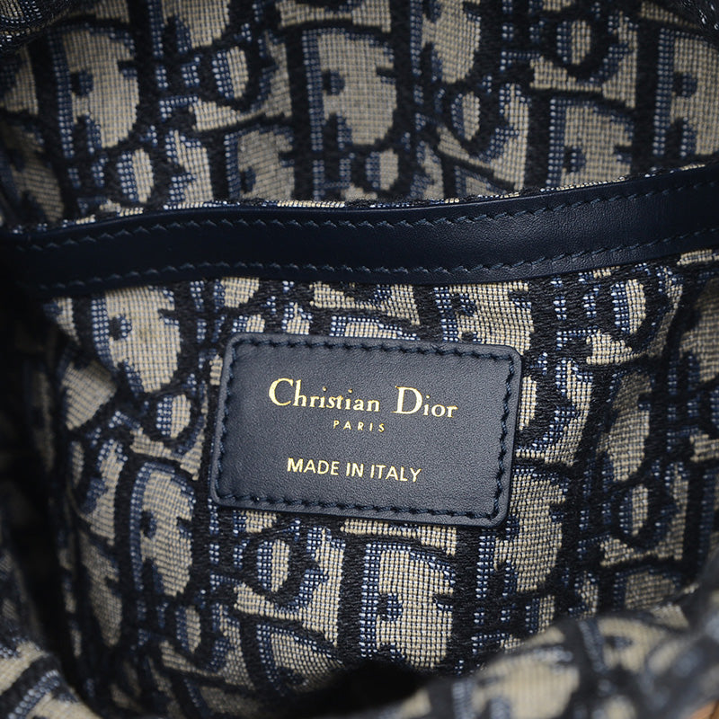 オブリーク ウィッカー ショルダーバッグ ラタン/キャンバス ネイビー M7600CMVO ショルダーバッグ