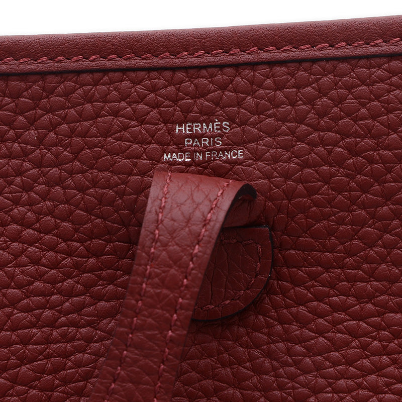 エブリンTPM マキシカドリーユ トリヨン ルージュアッシュ シルバー金具 W刻印 ショルダーバッグ