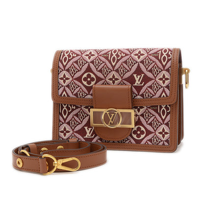 モノグラムジャガード ドーフィーヌミニ ショルダーバッグ ボルドー/ピンク M57172 ショルダーバッグ