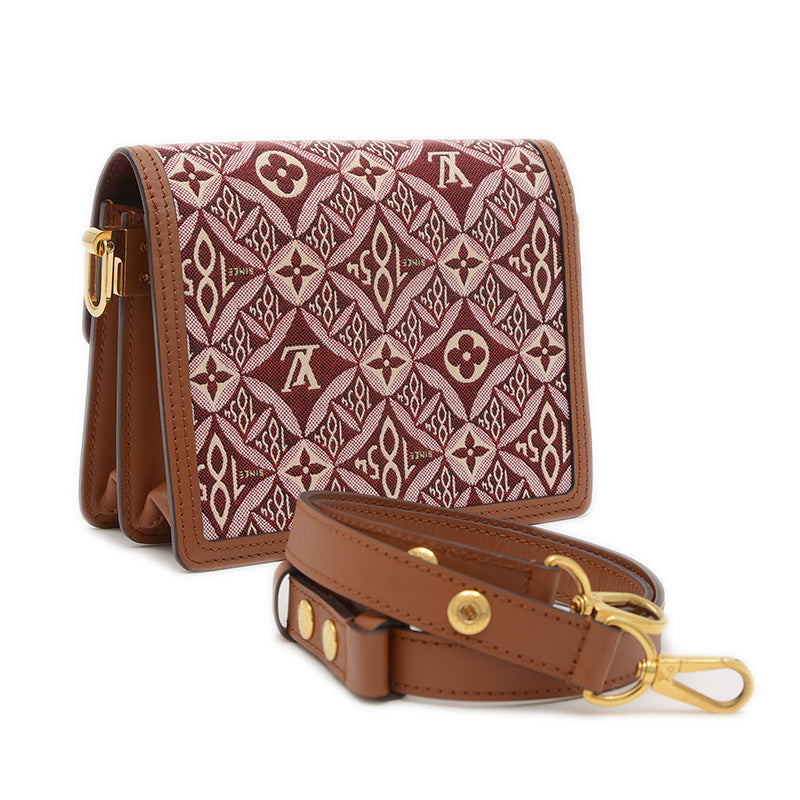 モノグラムジャガード ドーフィーヌミニ ショルダーバッグ ボルドー/ピンク M57172 ショルダーバッグ