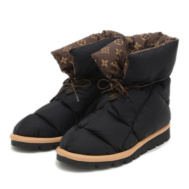 モノグラム ピローライン アンクルブーツ ナイロン ブラック 1A8T3D #38 ブーツ