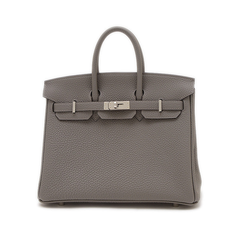 バーキン25 トゴ グリメイヤー シルバー金具 W刻印 ハンドバッグ