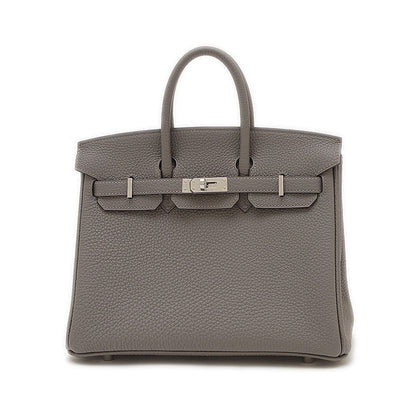 バーキン25 トゴ グリメイヤー シルバー金具 W刻印 ハンドバッグ