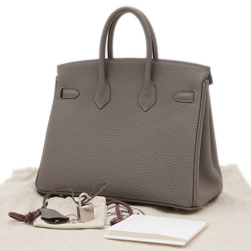 バーキン25 トゴ グリメイヤー シルバー金具 W刻印 ハンドバッグ