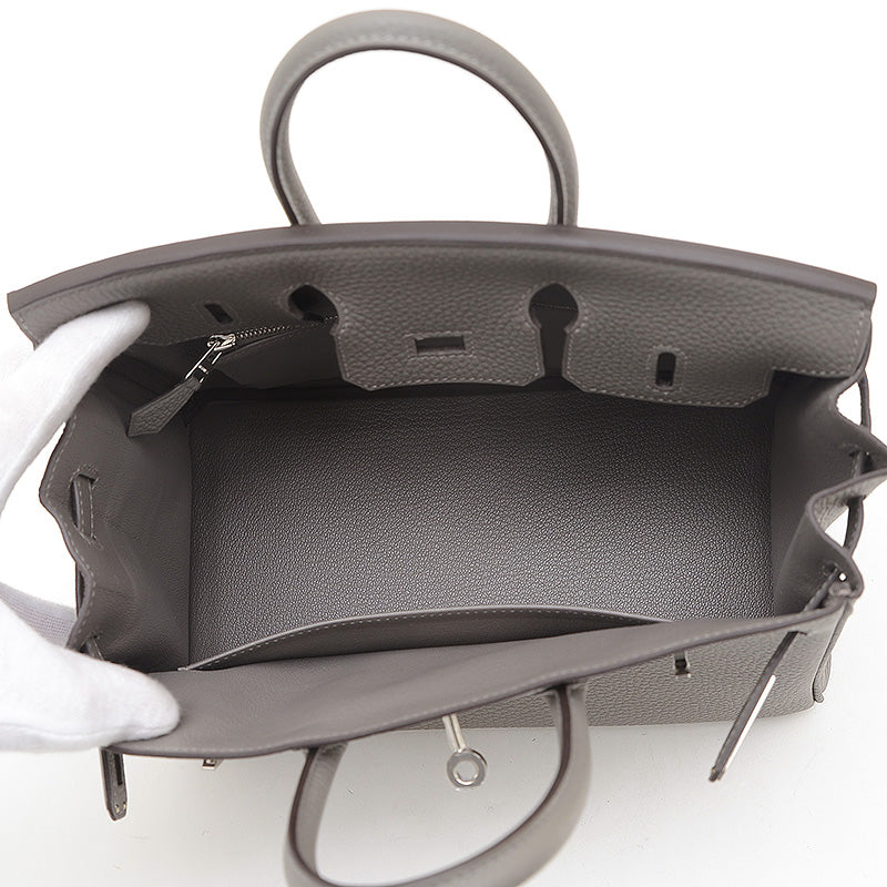 バーキン25 トゴ グリメイヤー シルバー金具 W刻印 ハンドバッグ