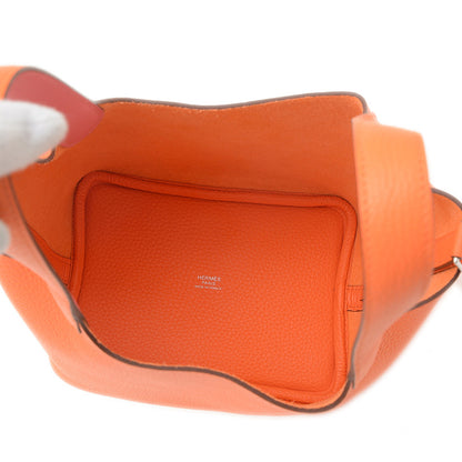 ピコタンロック PM 18 エクラ トリヨン オレンジミニアン シルバー金具 W刻印 ハンドバッグ