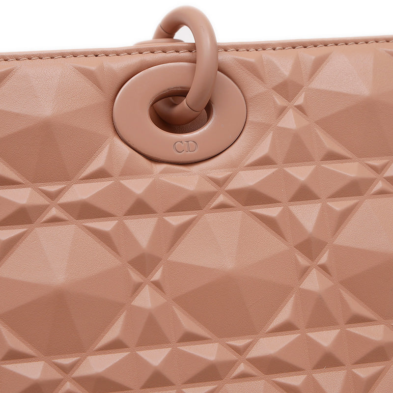 レディディオール Dジョイ ミディアム カナージュ 3WAYバッグ カーフ ピンクベージュ ショルダーバッグ