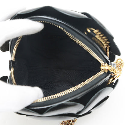 カメリア イヴニング チェーンショルダーバッグ ブラック ゴールド金具 AS4445 ショルダーバッグ