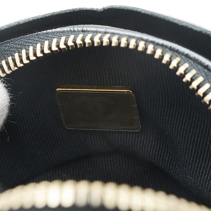 カメリア イヴニング チェーンショルダーバッグ ブラック ゴールド金具 AS4445 ショルダーバッグ