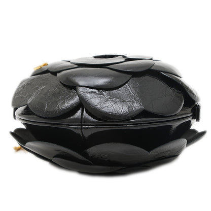 カメリア イヴニング チェーンショルダーバッグ ブラック ゴールド金具 AS4445 ショルダーバッグ