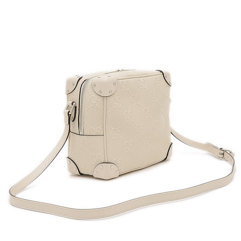 GGエンボス ショルダーバッグ レザー アイボリー 626363 ショルダーバッグ