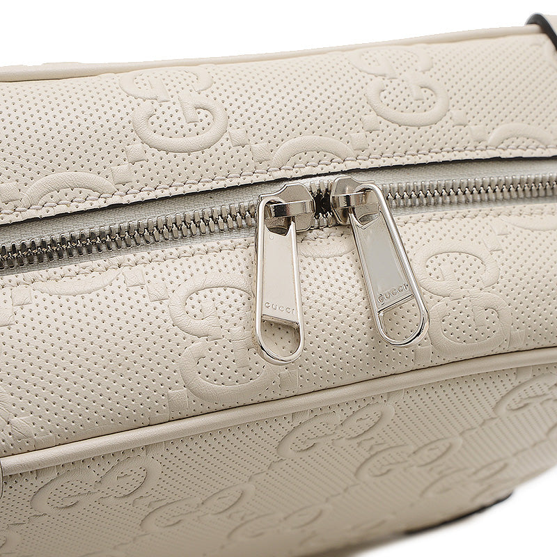 GGエンボス ショルダーバッグ レザー アイボリー 626363 ショルダーバッグ