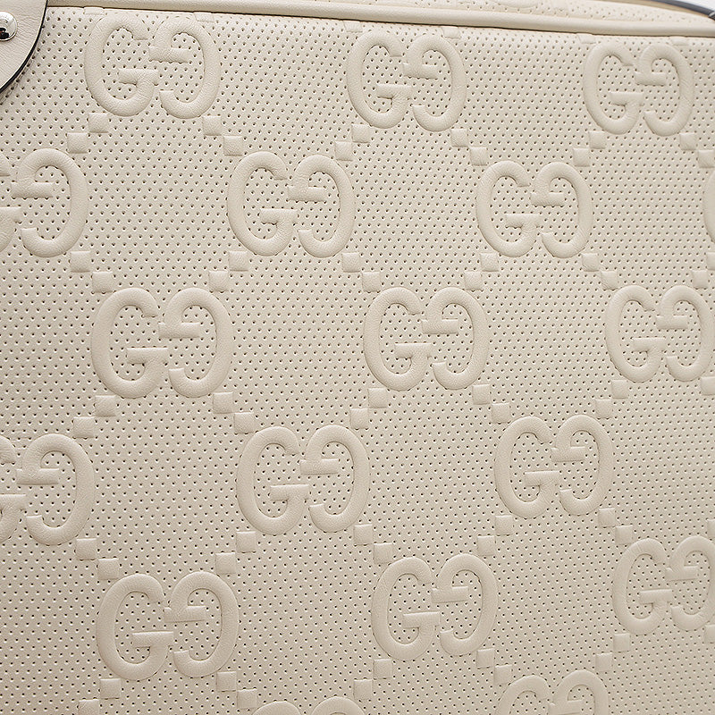 GGエンボス ショルダーバッグ レザー アイボリー 626363 ショルダーバッグ