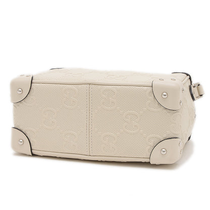 GGエンボス ショルダーバッグ レザー アイボリー 626363 ショルダーバッグ