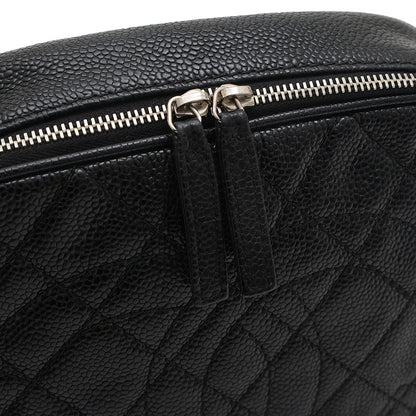 マトラッセ ショルダーバッグ キャビアスキン ブラック シルバー金具 ショルダーバッグ