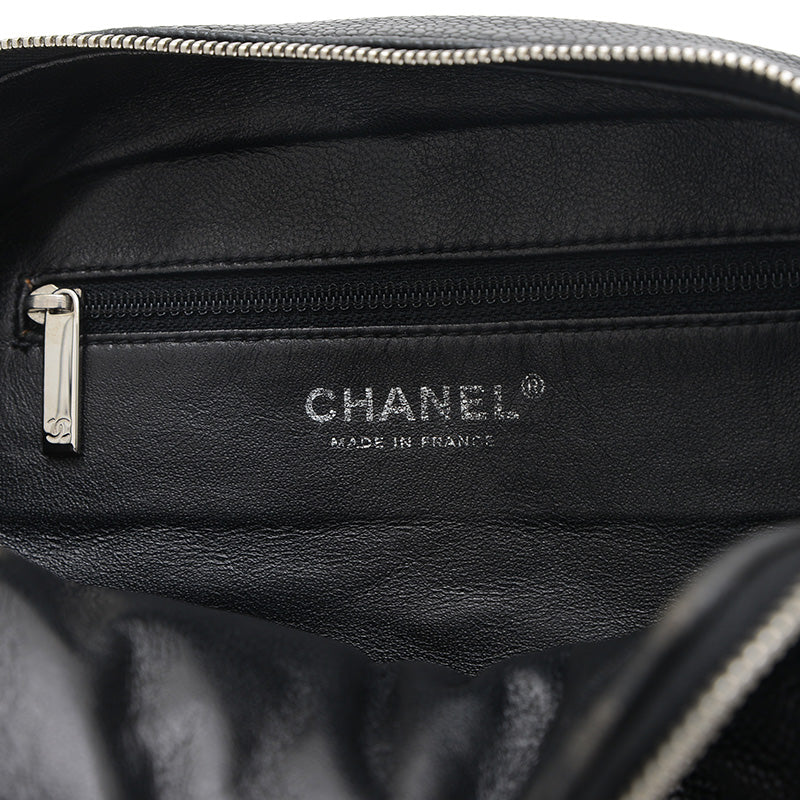 マトラッセ ショルダーバッグ キャビアスキン ブラック シルバー金具 ショルダーバッグ