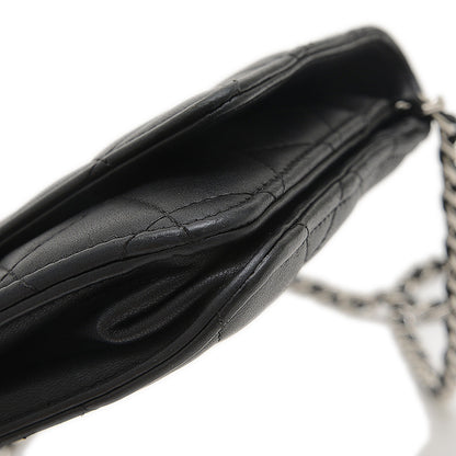 マトラッセ チェーンウォレット ラムスキン ブラック シルバー金具 A33814 長財布