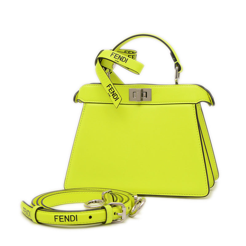 ピーカブー アイシーユー プチ 2WAYバッグ レザー イエロー 8BN335 ハンドバッグ