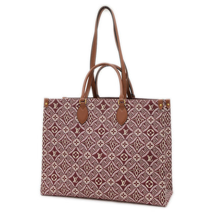 モノグラムジャガード オンザゴーGM トートバッグ レッド M57185 トートバッグ