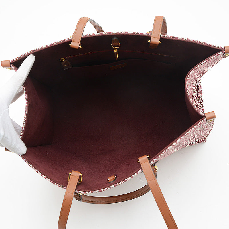 モノグラムジャガード オンザゴーGM トートバッグ レッド M57185 トートバッグ