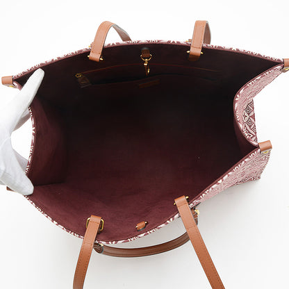 モノグラムジャガード オンザゴーGM トートバッグ レッド M57185 トートバッグ