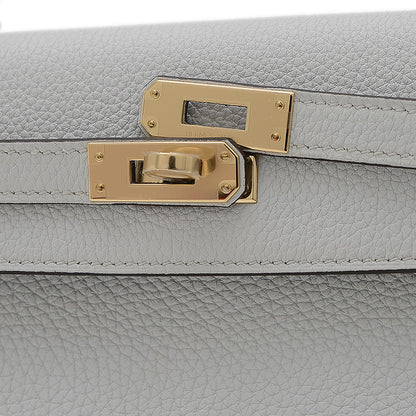 ケリー25 トゴ グリプラチナ パーマブラス金具 W刻印 ハンドバッグ