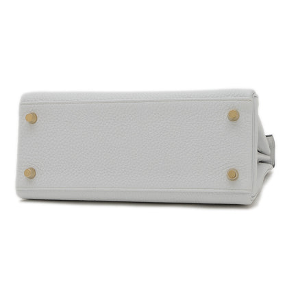 ケリー25 トゴ グリプラチナ パーマブラス金具 W刻印 ハンドバッグ