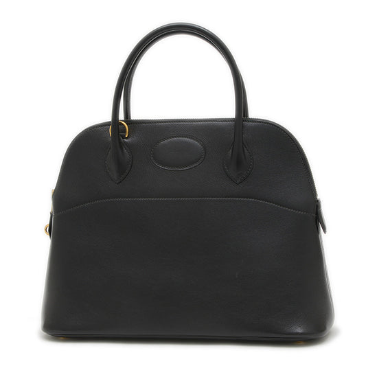 ボリード31 ボックスカーフ ブラック ゴールド金具 Y刻印 ハンドバッグ