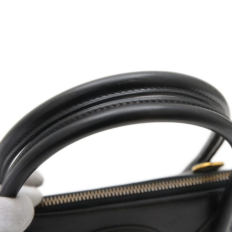 ボリード31 ボックスカーフ ブラック ゴールド金具 Y刻印 ハンドバッグ