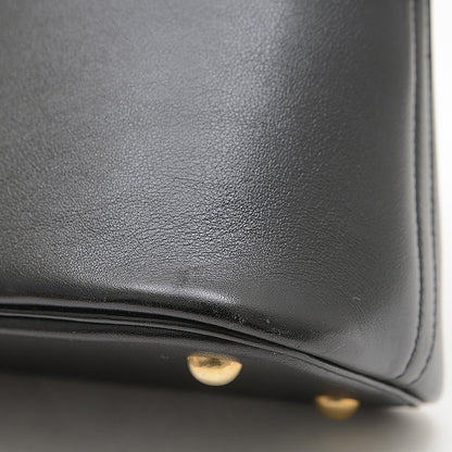 ボリード31 ボックスカーフ ブラック ゴールド金具 Y刻印 ハンドバッグ