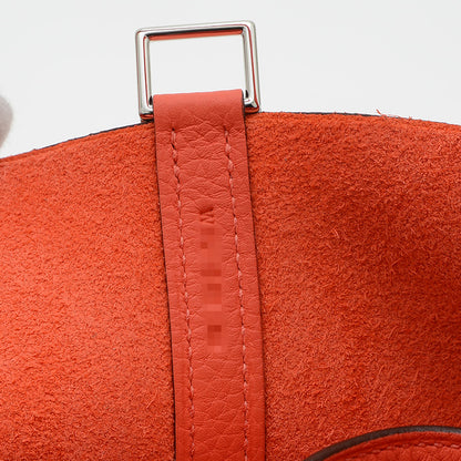 ピコタンロック PM 18 オレンジフィールド シルバー金具 W刻印 ハンドバッグ