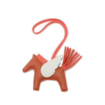 ロデオ ペガサス PM バッグチャーム コルナリン/ローズテキサス/ホワイト U刻印 バッグチャーム