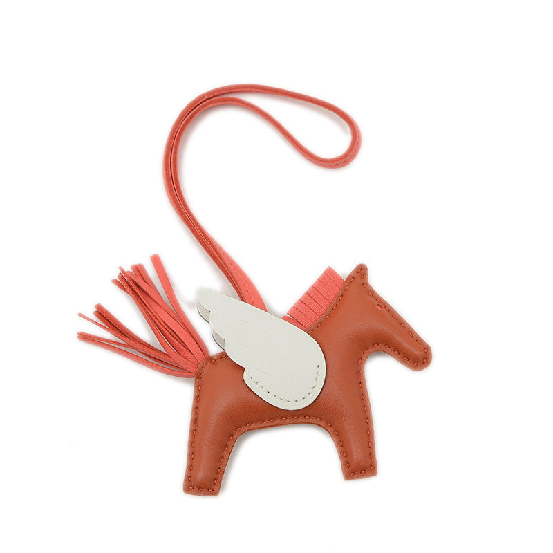 ロデオ ペガサス PM バッグチャーム コルナリン/ローズテキサス/ホワイト U刻印 バッグチャーム