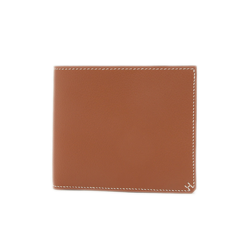 Hセリエ 2つ折り コンパクト財布 エバーカラー ゴールド W刻印 二つ折り財布