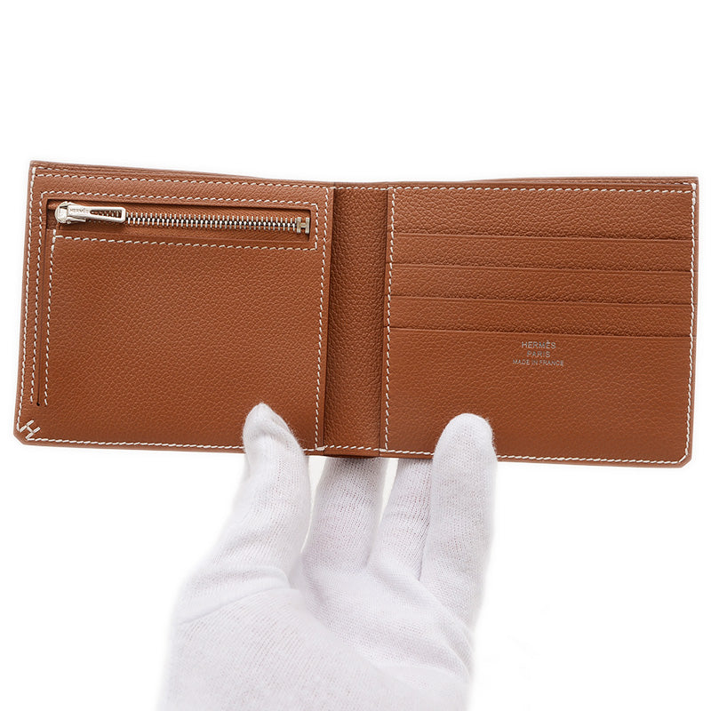 Hセリエ 2つ折り コンパクト財布 エバーカラー ゴールド W刻印 二つ折り財布