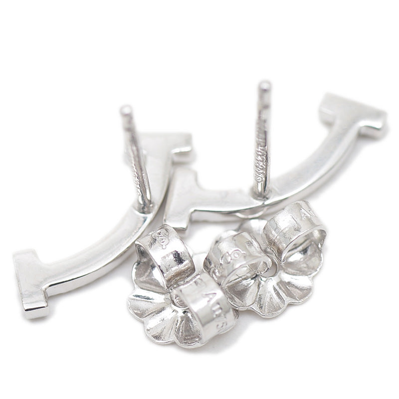 Tスマイル ピアス K18WG/ダイヤモンド ピアス