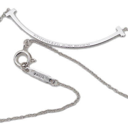 Tスマイル ペンダント ネックレス スモール K18WG/ダイヤモンド ネックレス