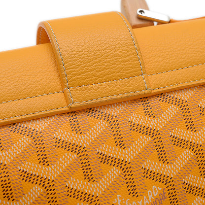 サイゴン ミニ ソフトバッグ 2WAY ゴヤールディンキャンバス イエロー ハンドバッグ