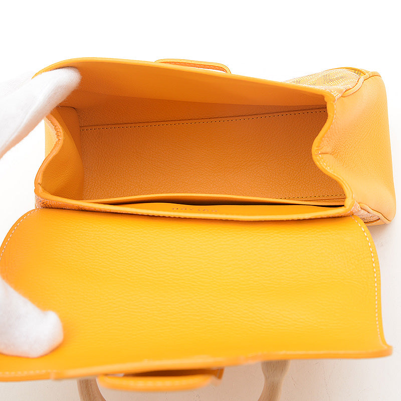 サイゴン ミニ ソフトバッグ 2WAY ゴヤールディンキャンバス イエロー ハンドバッグ