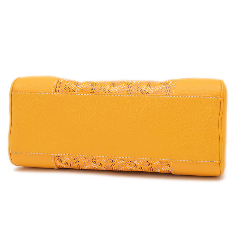 サイゴン ミニ ソフトバッグ 2WAY ゴヤールディンキャンバス イエロー ハンドバッグ