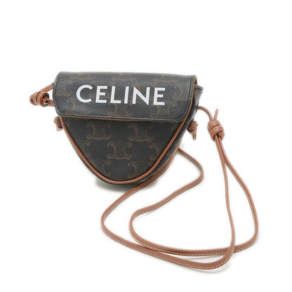 トリオンフ トライアングル ミニ ショルダーポーチ タン/ブラック ショルダーバッグ