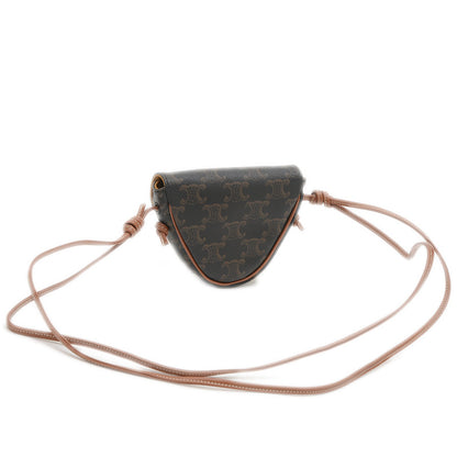 トリオンフ トライアングル ミニ ショルダーポーチ タン/ブラック ショルダーバッグ