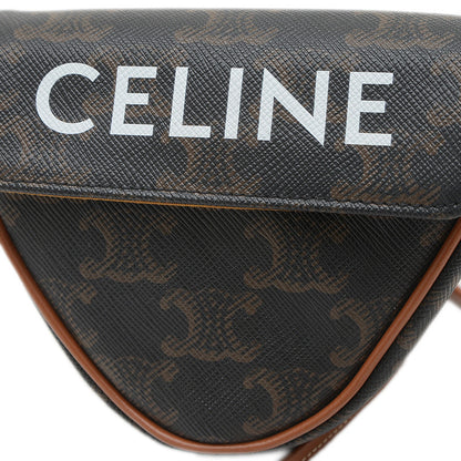 トリオンフ トライアングル ミニ ショルダーポーチ タン/ブラック ショルダーバッグ