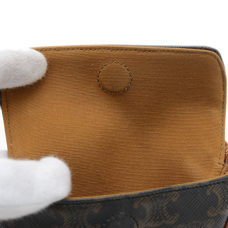 トリオンフ トライアングル ミニ ショルダーポーチ タン/ブラック ショルダーバッグ