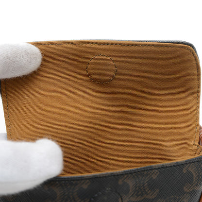 トリオンフ トライアングル ミニ ショルダーポーチ タン/ブラック ショルダーバッグ