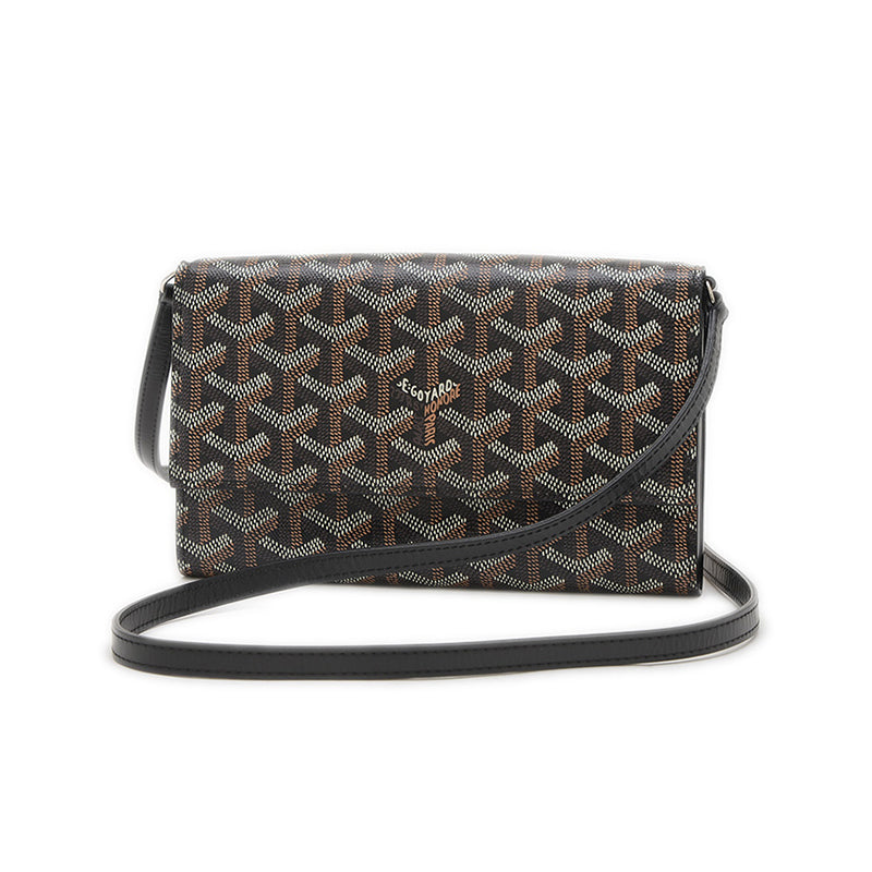 ヴァレンヌ ショルダーポーチウォレット ブラック/ナチュラル ショルダーバッグ