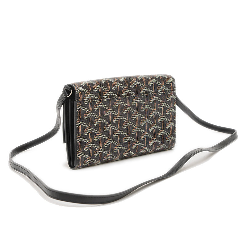 ヴァレンヌ ショルダーポーチウォレット ブラック/ナチュラル ショルダーバッグ