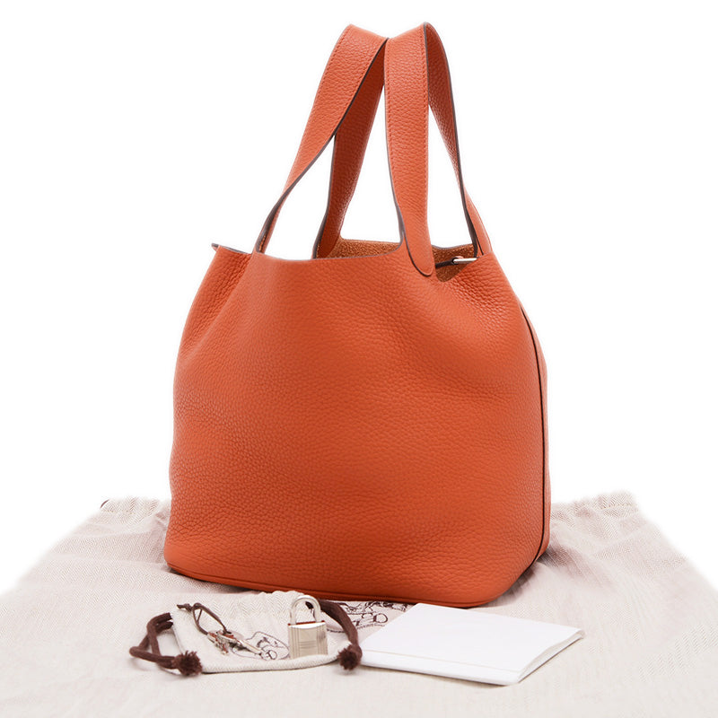 ピコタンロック MM 22 トリヨン テールバテュー シルバー金具 X刻印 ハンドバッグ